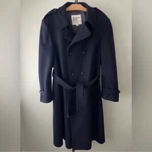 Vintage London Fog Wool Long Coat
Overcoat Longline Belt Trench Mens Size
44R